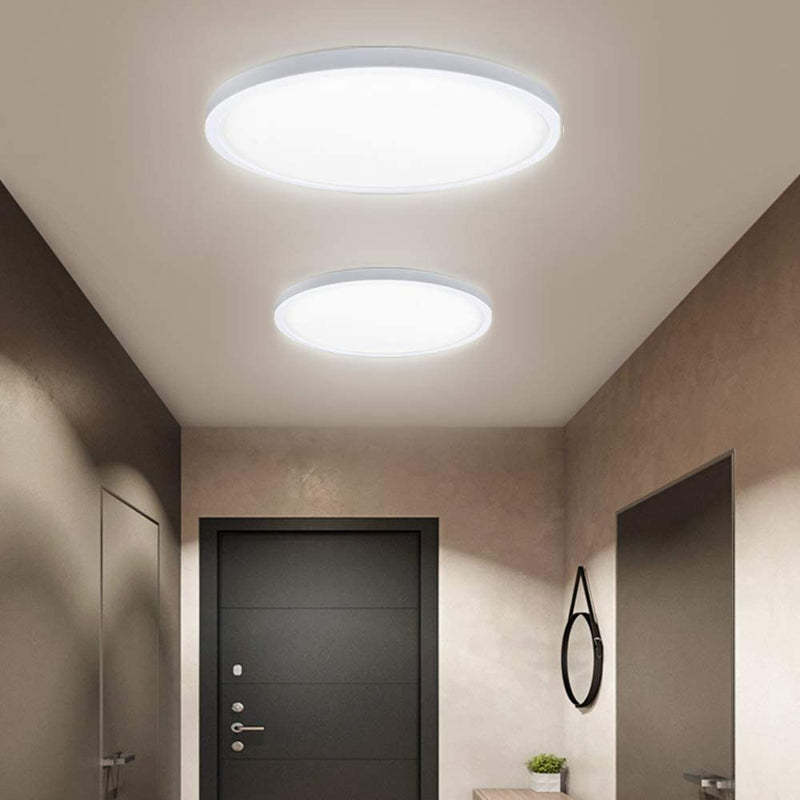 VIPMOON LED Ceiling Light, 24W 6500K Cold White 9.44 Inch Ultra-Thin Round Ceiling Lights (233)
