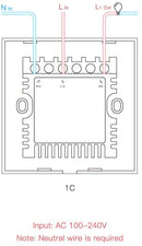 SONOFF T0UK1C-TX 86 WiFi Smart Wall Switch APP Remote Control for Alexa Google Home UK Plug (221)