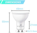 Enshine LED GU10 Spotlight Bulbs, Frosted, 7W (50W Halogen Equivalent), Warm White 3000K, 500 Lumen (Pack of 4)  (242)