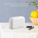 NOKLEAD Digital Alarm Clock with LCD Display Volume Adjustable Snooze 12/24Hr and Weekend Mode (White) (354)