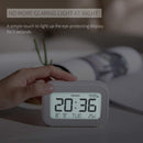 NOKLEAD Digital Alarm Clock with LCD Display Volume Adjustable Snooze 12/24Hr and Weekend Mode (White) (354)