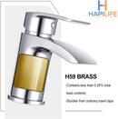 Hapilife Stunning Waterfall Bathroom Sink Monoblock Mixer Faucet Chrome (315)