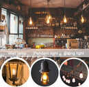 Vintage Led Filament Bulb E27 1W S14 Amber Glass ST45 Dimmable (6pcs) (251)