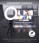 Dimmable Selfie Ring Light with Desk Tripod Stand (312)