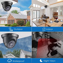 ZOSI ZM4182C Security Camera Black 1080P Full HD, Analog, AHD, CVI, TVI Camera, Equipped with 0.1 inch (3.6 mm) Lens, Waterproof Domed Security Camera (50)