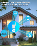 BrosTrend WiFi Extender 1200Mbps Internet Signal Booster Range Repeater (360)
