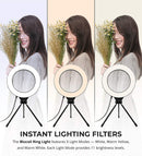 Dimmable Selfie Ring Light with Desk Tripod Stand (312)