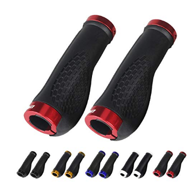 LYCAON Bike Handlebar Grips Ergonomic 2 Sides Locking TPR Rubber Ant