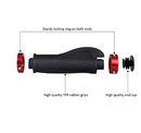 LYCAON Bike Handlebar Grips Ergonomic, 2 Sides Locking, TPR Rubber Anti-Slip Handle Grip, Bicycle Grips Fits MTB/BMX/Mountain/Downhill/Foldable/Urban Bicycles/Scooter (125)