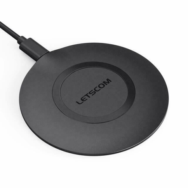 Letscom Wireless Charger, Qi-Certified 15W Max Fast Wireless Charging Pad, Compatible with Apple, Samsung & LG Phones AV Adapter NOT Included (164/352)